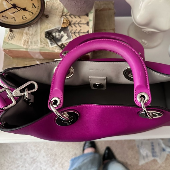 Christian Dior Diorissimo Pink 2 way Shoulder Bag Silver Hardware - Picture 7 of 16